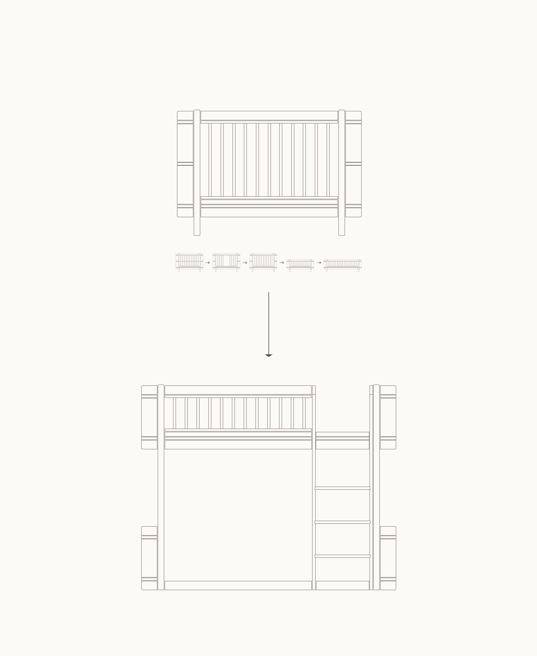 Mini+ Babybett inkl. Umbauset Juniorbett zum Mini+ halbhohen Hochbett, weiß