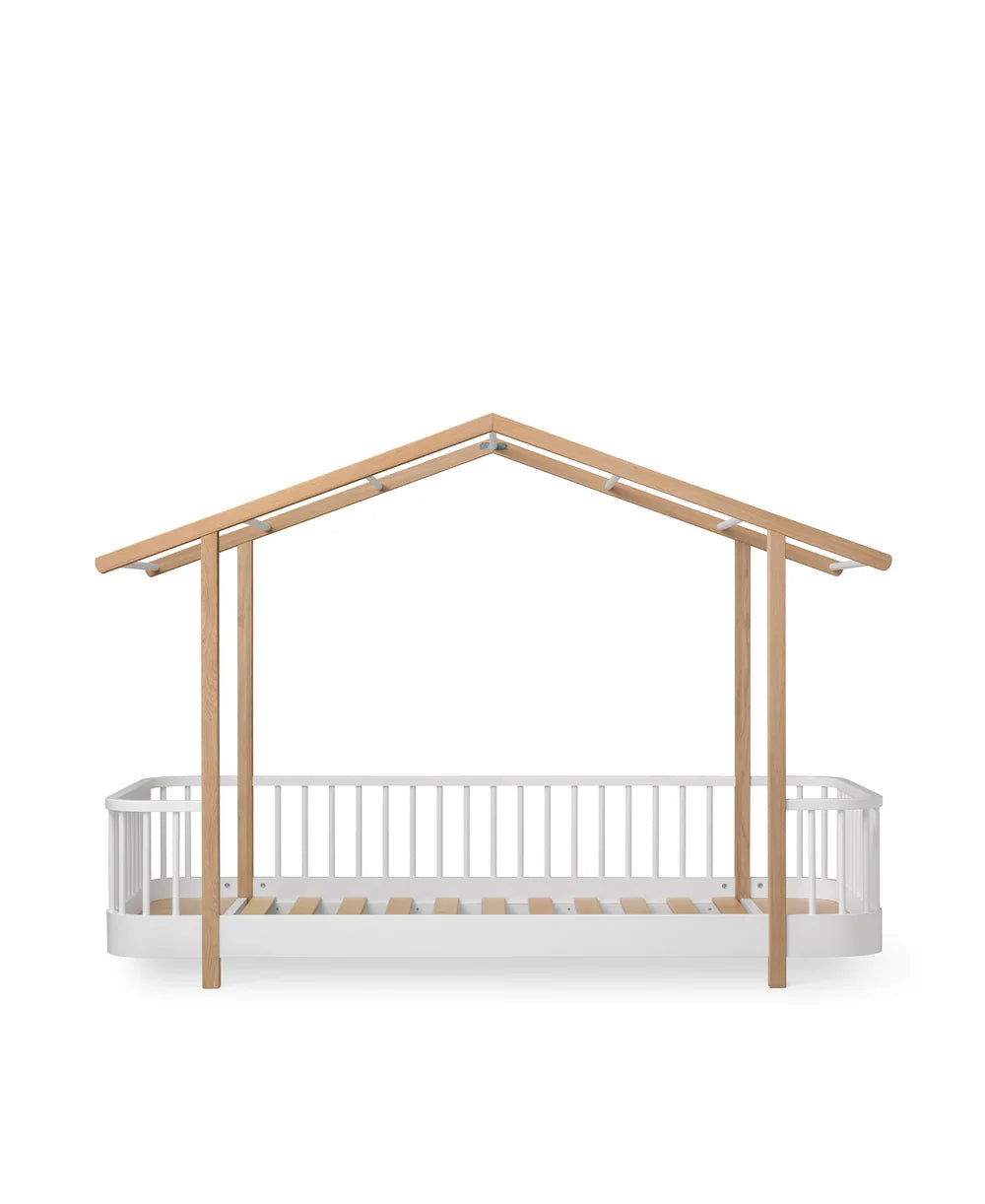 Mini+ Umbauset vom Babybett zum Hausbett, weiss/Eiche