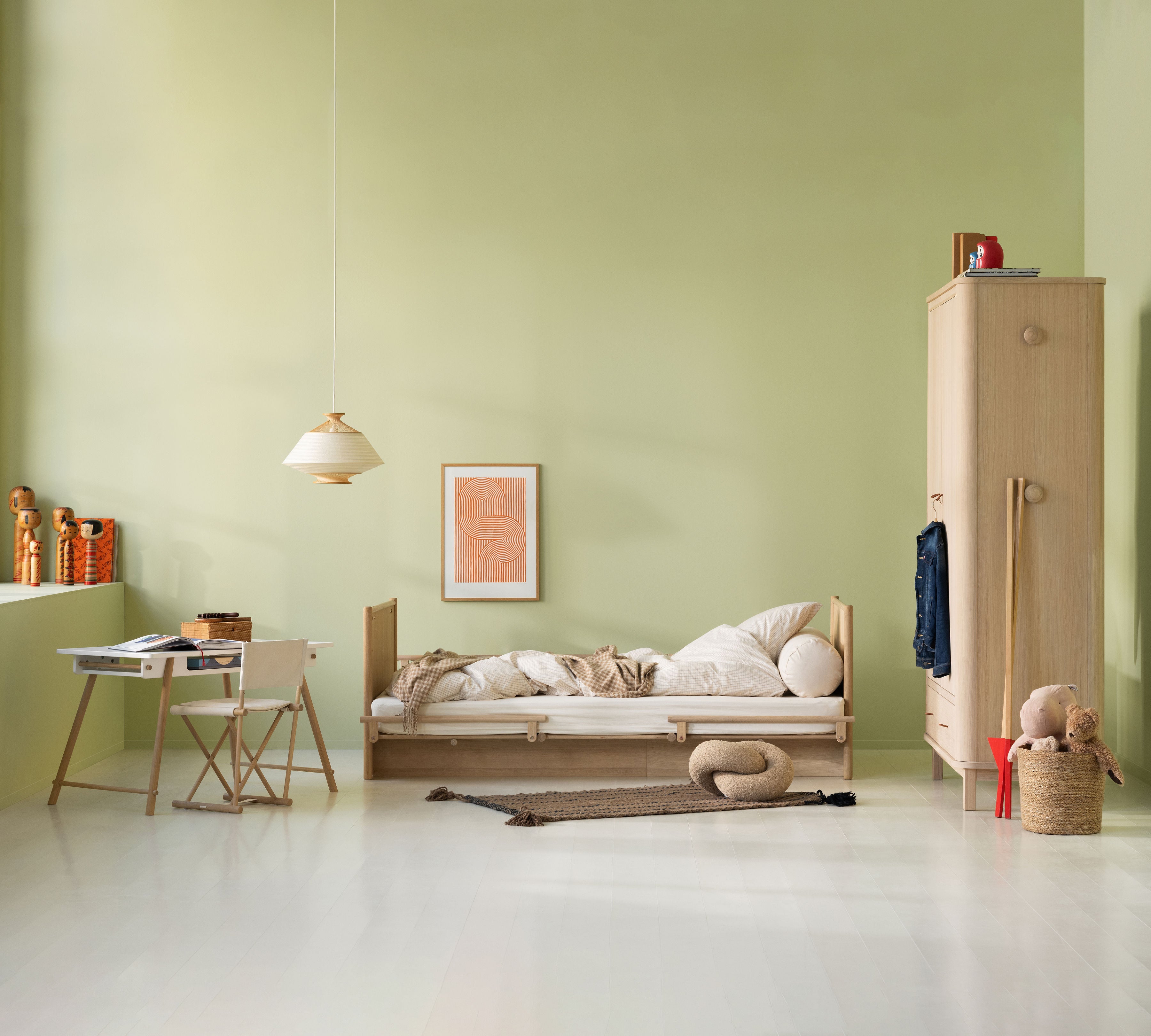 Camp Novel Babybett/Bett, 60x120/120x200 cm, Eiche