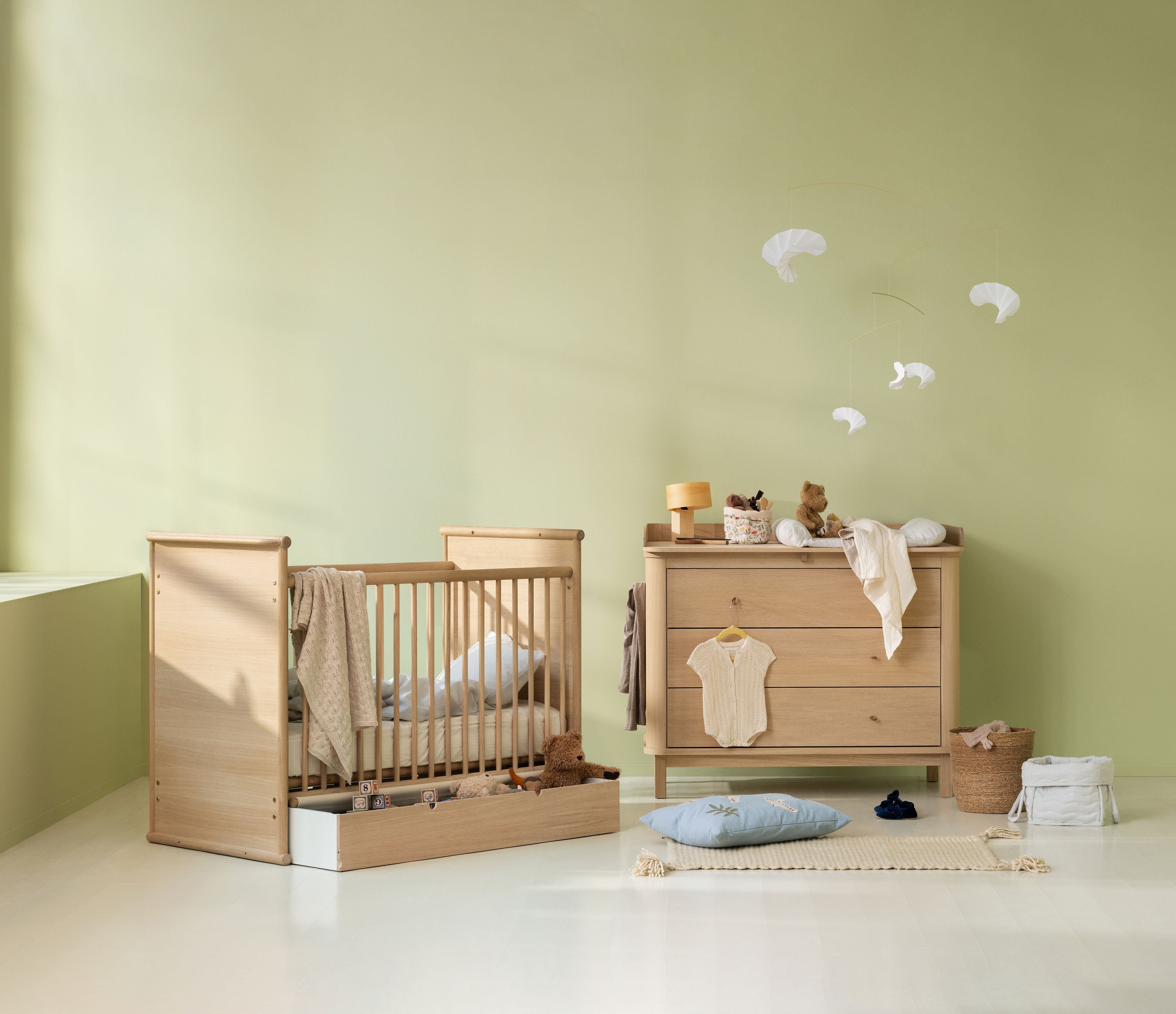Camp Novel Babybett/Bett, 60x120/120x200 cm, Eiche