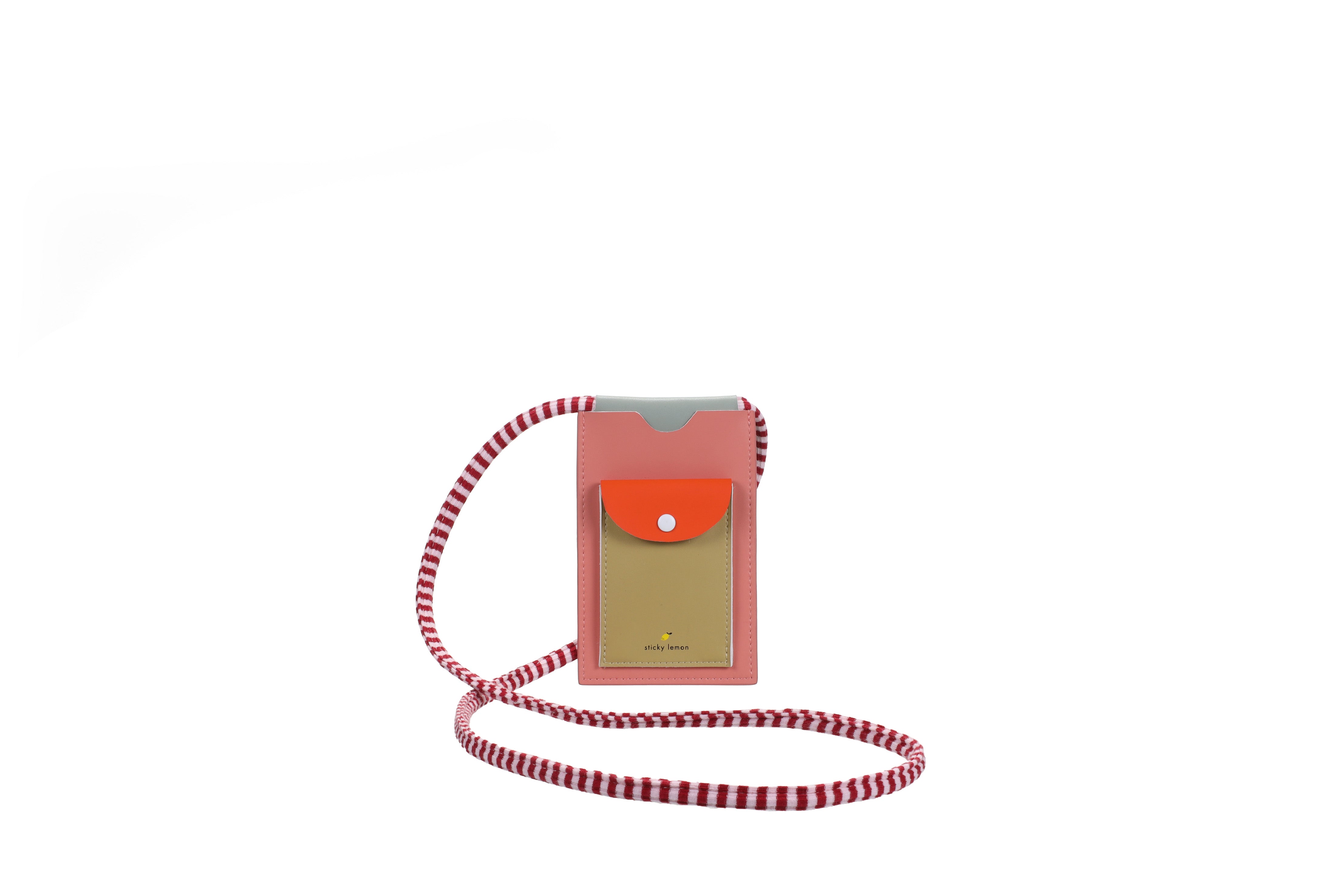 Sticky Lemon Handytasche coral pink & reed green