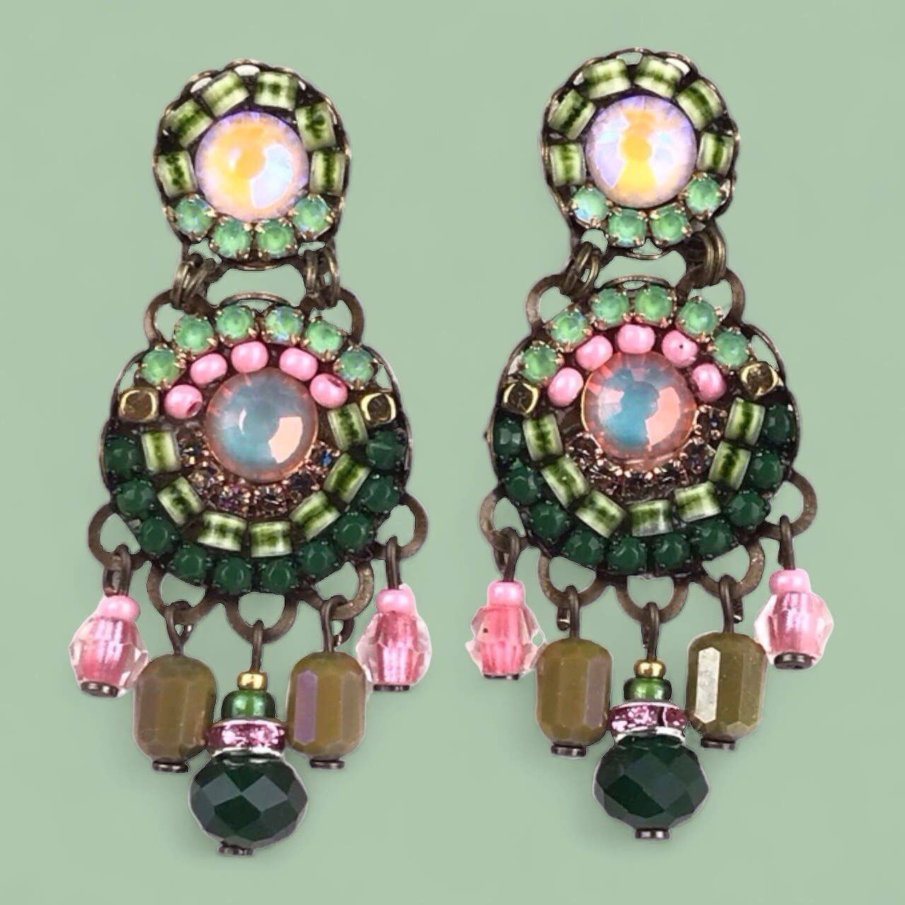 Ohrringe Kristall Kleeblatt