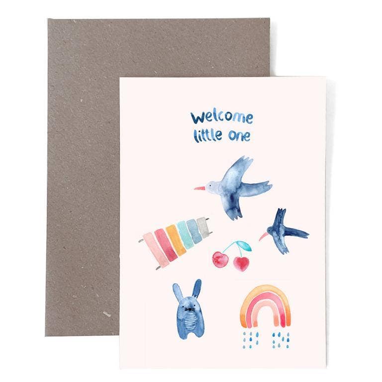 Grusskarte zur Geburt *Welcome Little One*