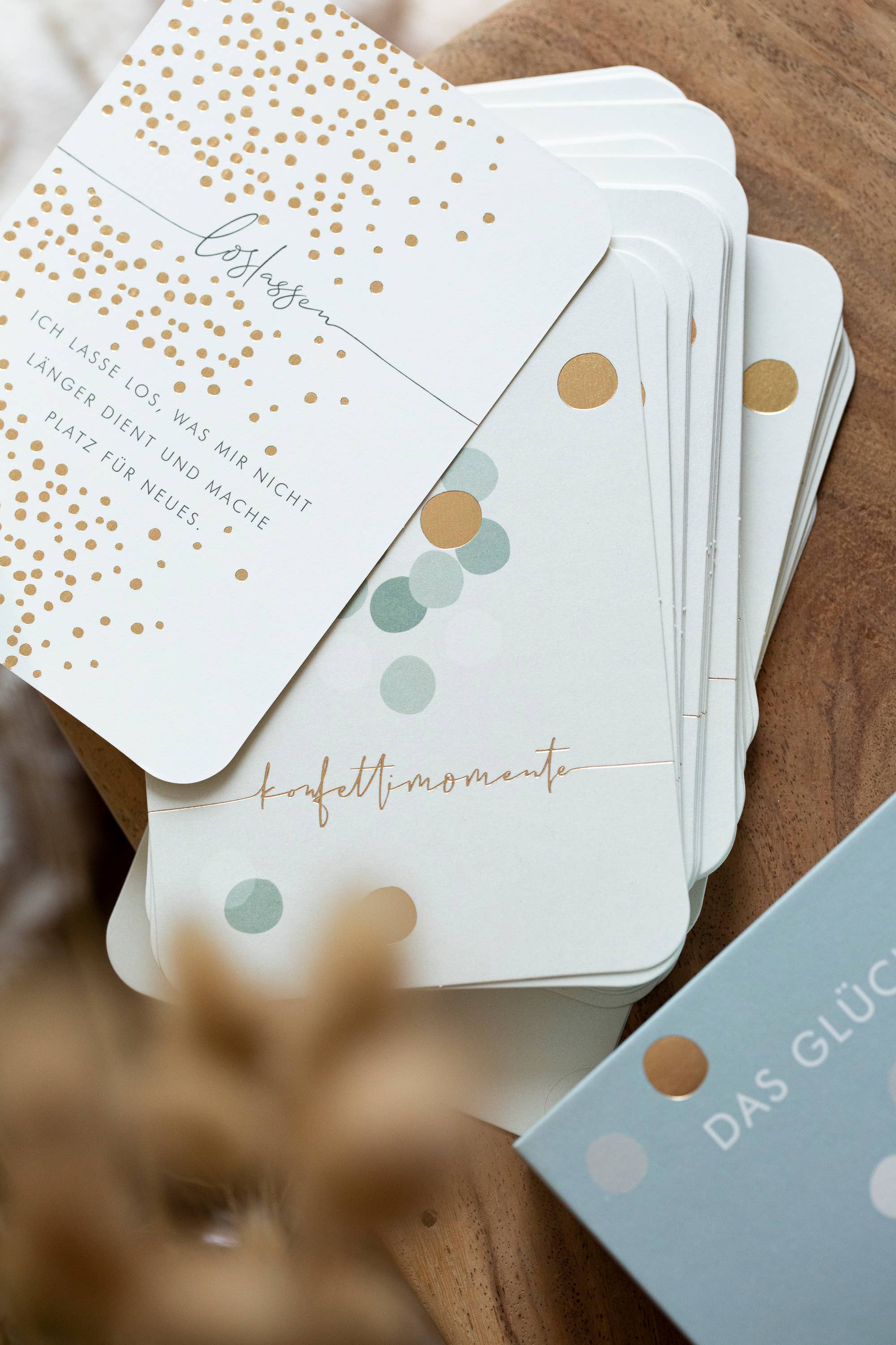 Kartendeck | Positive Gedanken | Selbstliebe | Design | Gold
