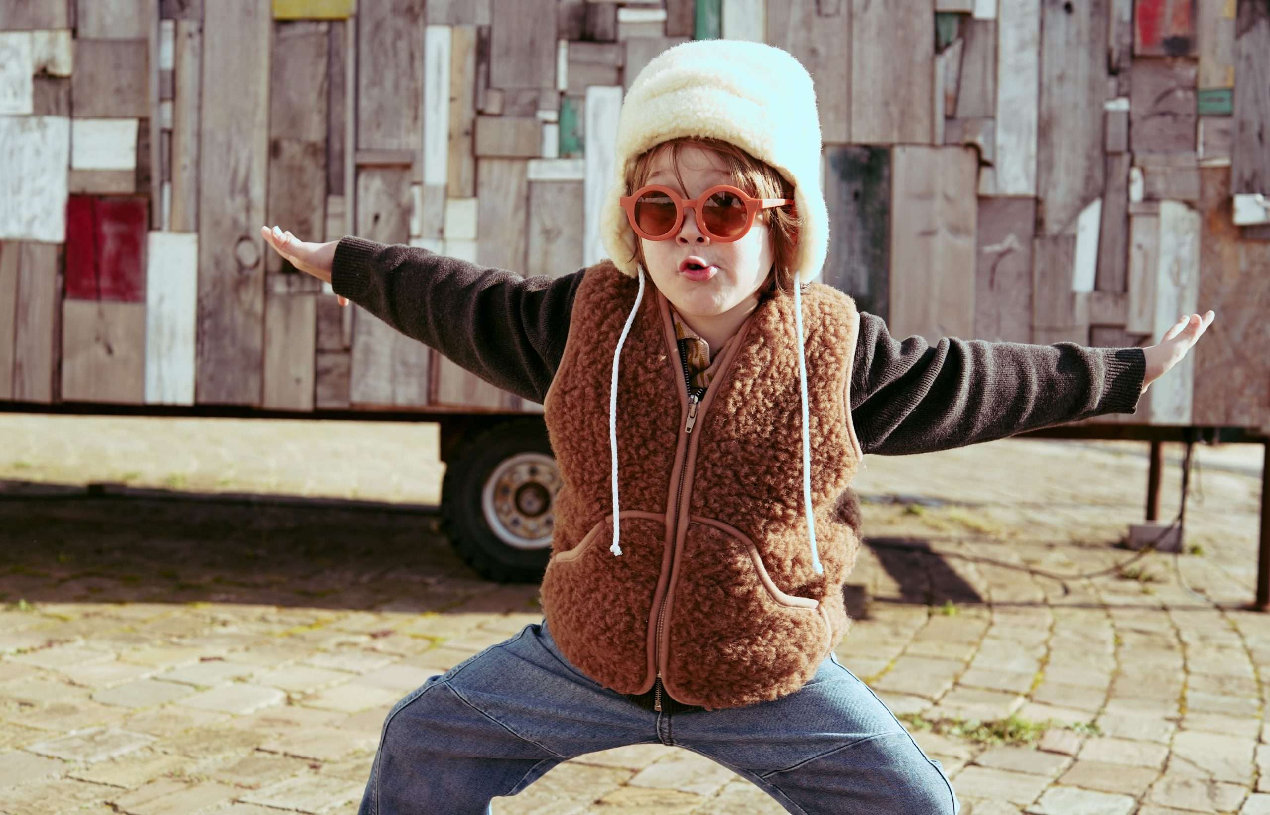 Merinowolle Weste - Cienki Espresso: 128/140