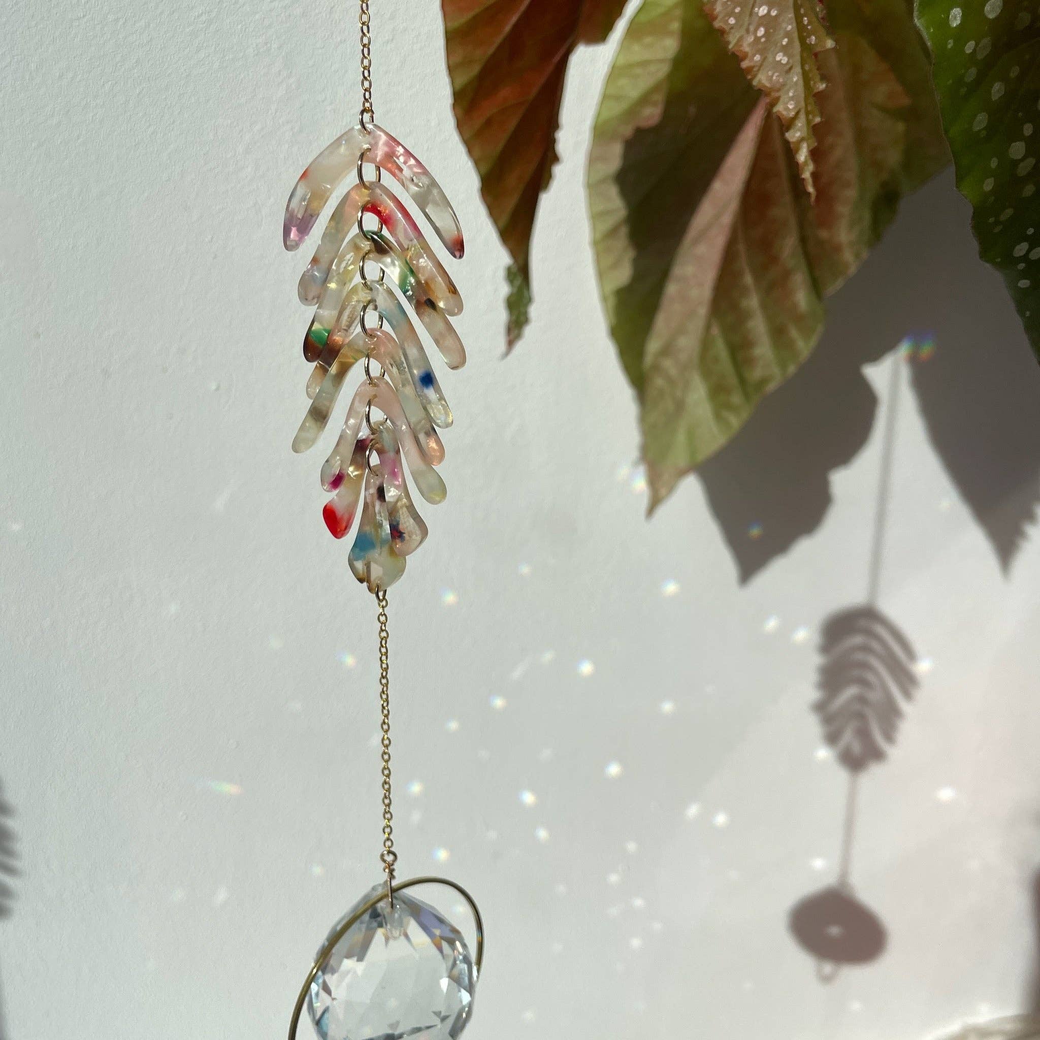Suncatcher Farn bunt/ Lichtfänger / Fensterkristall / Prisma