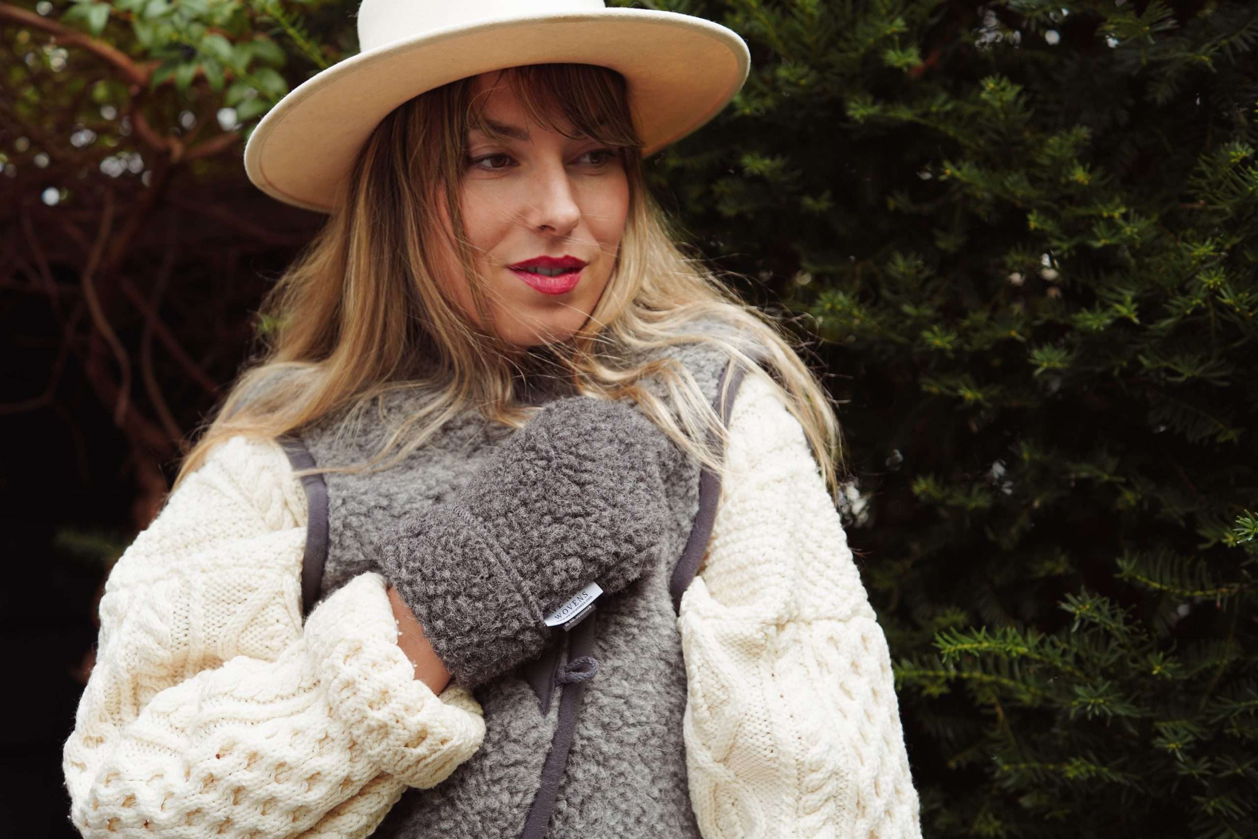 Merinowolle Weste - Schwarzer Tee: M