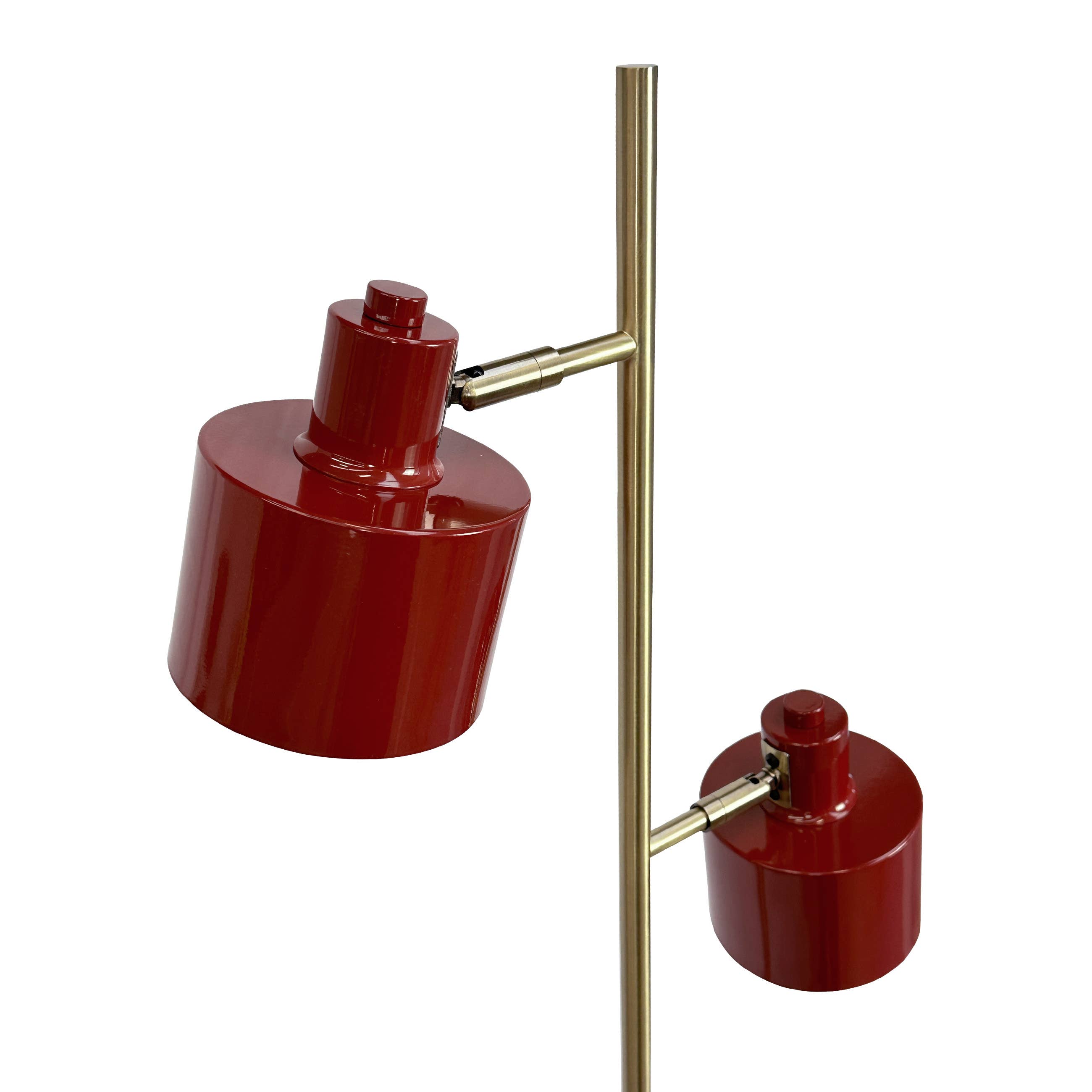 Stehlampe Ozean Dunkelrot/ Messing