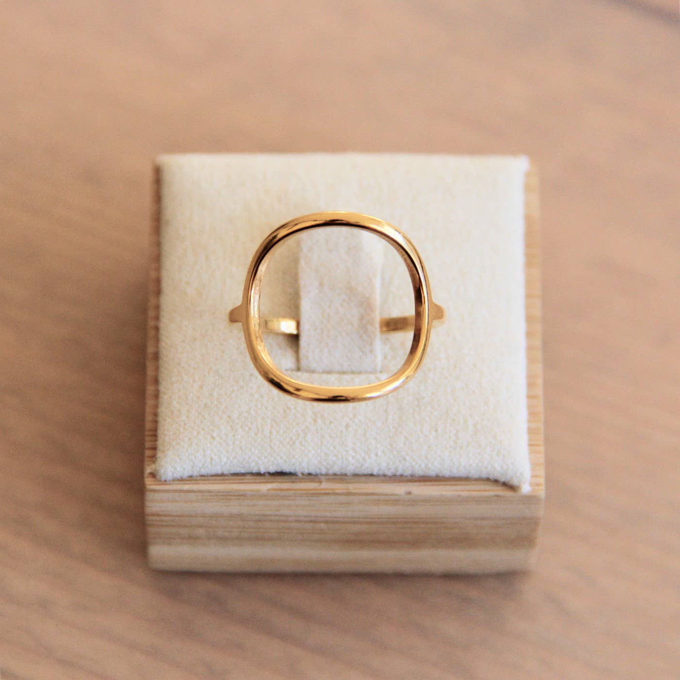 Stahlring mit offener Rundung - Gold