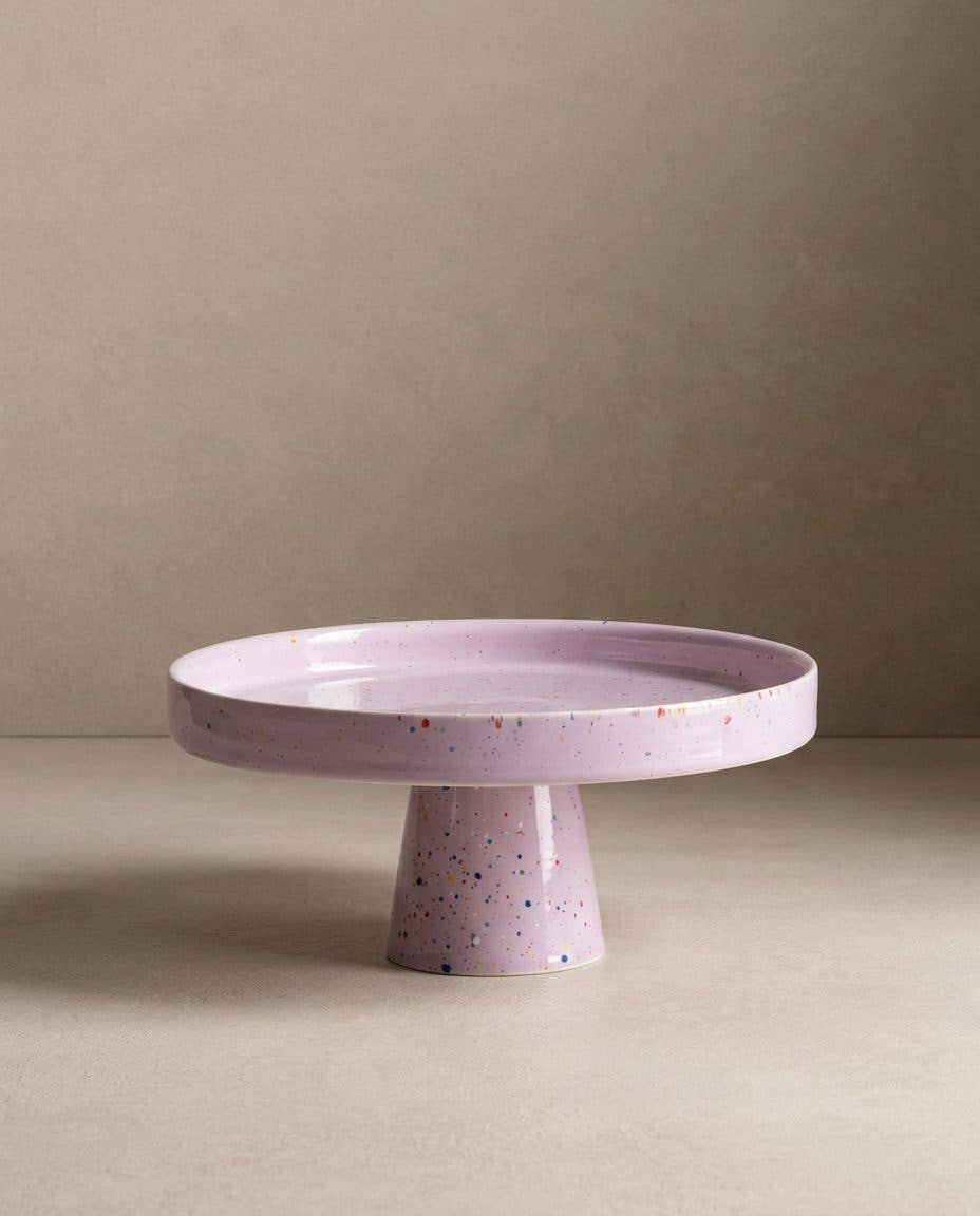 Konfetti Tortenständer 28 cm - lila