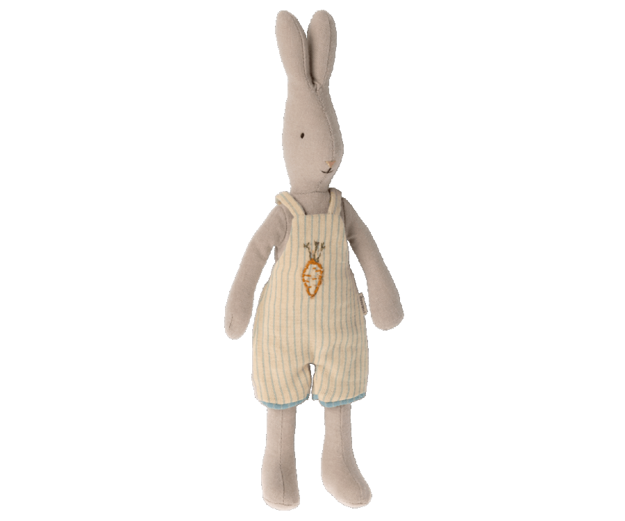Maileg Hase/Rabbit mit Streifen Overall, Grösse 1